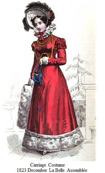 Una dama a la moda de 1823 (Pinterest).