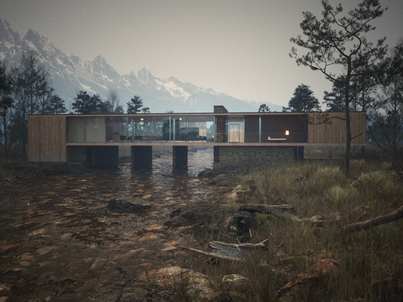 Mies van der Rohe, Resor house, Wyoming, 1937 Hyperbole